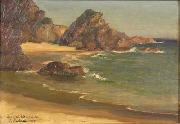 Lionel Walden Rocky Shore, oil painting by Lionel Walden, oil painting on canvas